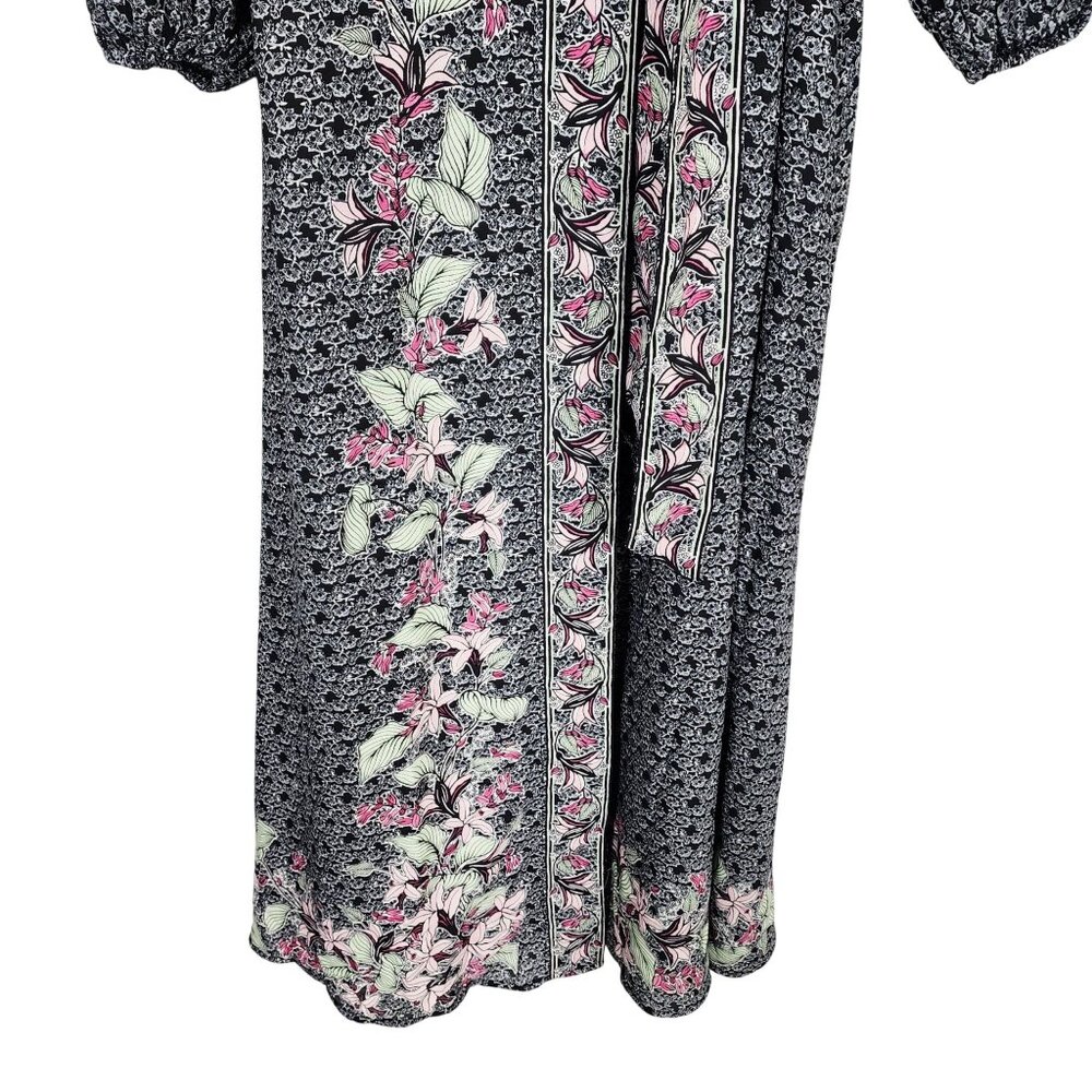Max Studio London XS Floral Wrap Maxi Dress With Puff Sleeves - Picture 13 of 13